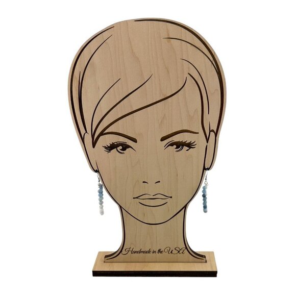 Natural Faceted Aquamarine Ombre Earrings Argentenium Silver 935 Stamped NWT - Picture 5 of 7